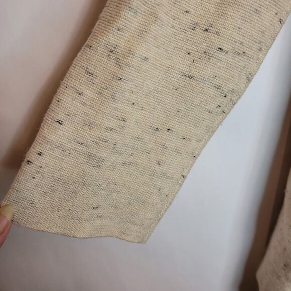 Eileen Fisher cream speckled organic cotton wool open front cardigan Size medium - Picture 5 of 6